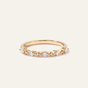 Alternating Marquise and Round Diamond Band